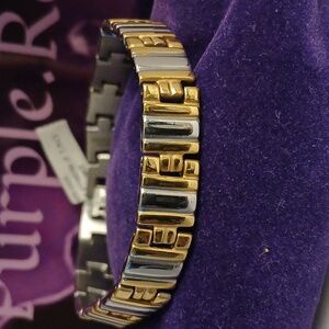 2215912-1.  Unisex YG Bond Stainless Bracelet